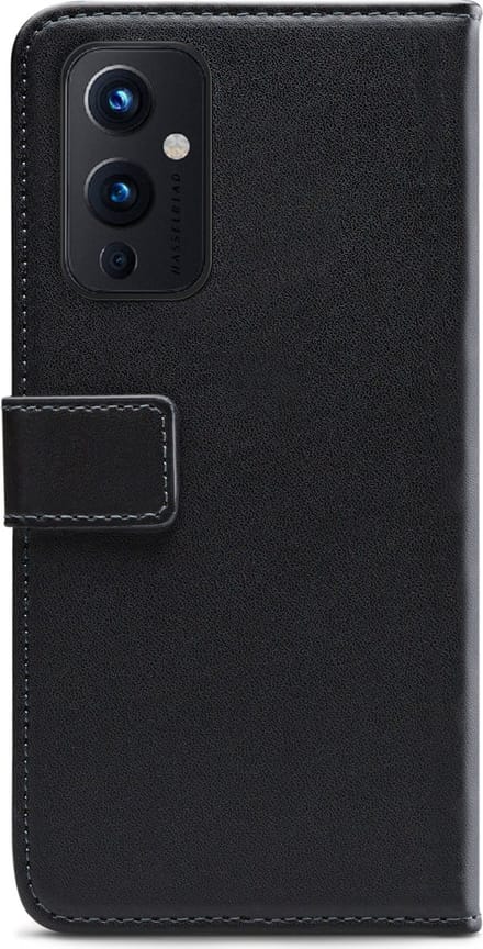 OnePlus 9 Bookcase hoesje - Mobilize - Effen Zwart - Kunstleer