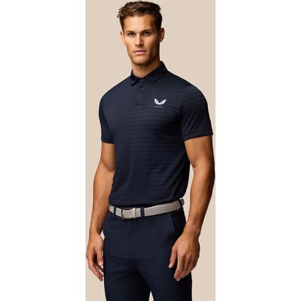 Castore Pinnacle Pique Stripe Korte Mouw Poloshirt Blauw M Man