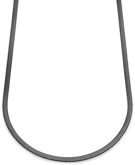 Essentials | 5 mm Gunmetal Zwarte Ketting met Visgraatschakels