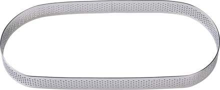 BrandNewCake® Taartring RVS - Ovaal Geperforeerd 22,5x9x2cm - Kookring - Bakring