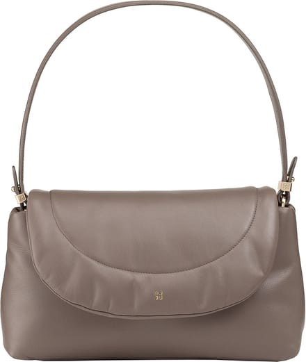 DuDu Melville Schoudertas Leder 31 cm - Dames - taupe