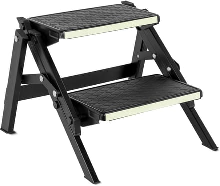 Dubbele Trede Rugstep Black Fluo voor Caravan, Camping en Instap