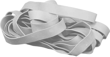 1 kg - Elastiek - wit - diameter 160mm - breedte 15mm - in zak - ca 75 stuks