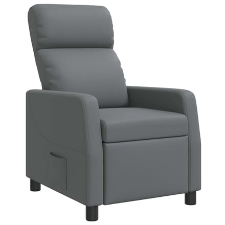 vidaXL - Recliner - Grijs - Kunstleer