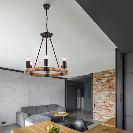 Hanglamp - zwart - Ulleu - metaal - Ø 50cm - E27 - 69029-6 - Globo