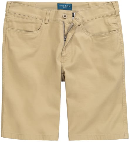 Boston Park - Heren - Bermuda van twill traveller-band regular fit - Zand - Maat 64