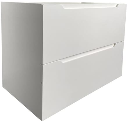 Vente-unique Hangmeubel onder enkele wastafel - Wit - 80 cm - STEFANIE