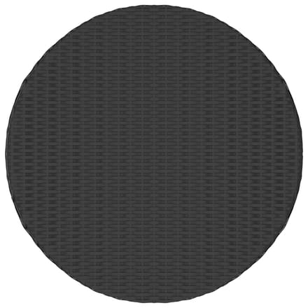 vidaXL - Tuintafel - 70x70x73 - cm - poly - rattan - zwart
