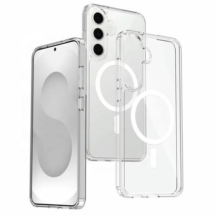 VOWLUX Compatible Magsafe Samsung Galaxy S24 Plus Hoesje – Transparant – Shock-proof & Valbestendig