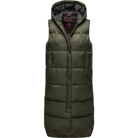 Marikoo Sayorii dames winterbodywarmer – lang, warm & met capuchon