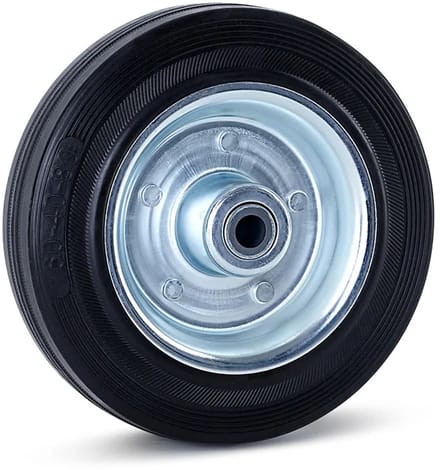 Reukloos rubber wiel - 160mm - 140kg