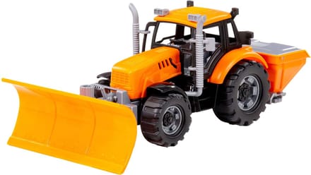 Cavallino Toys Cavallino Tractor with Snow Plow Yellow Scale 1:32