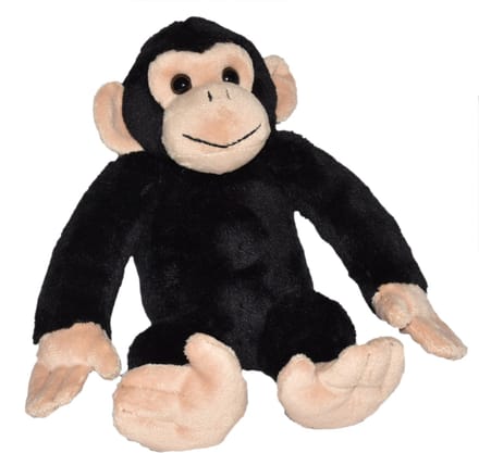 Wild Republic Chimpansee knuffel - Pluche knuffeldier met geluid - 20 cm