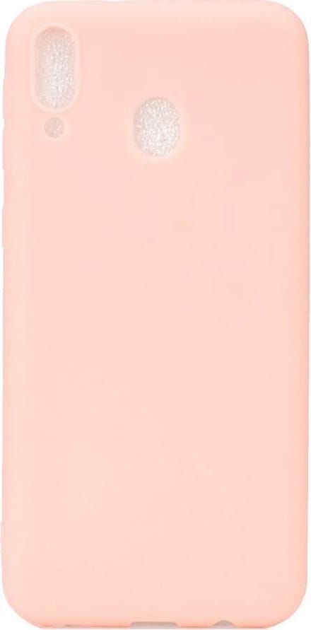 Shop4 - Samsung Galaxy M20 (Power) Hoesje - Zachte Back Case Mat Roze
