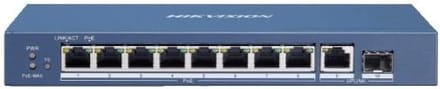 Switch 10 Poorten met 8 PoE en 1 SFP - Gigabit Hub