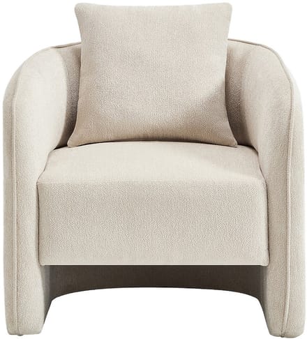Vente-unique Fauteuil van gespikkelde beige stof LANITO