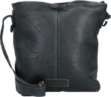 HAROLD'S Leren schoudertas Submarine Crossbag Green donkergroen