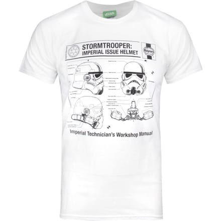 Star Wars Officiële heren Haynes Darth Vader T-Shirt (Wit)
