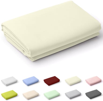 Zavelo Laken Basics Ivoor (Katoen)-1-persoons (180x290 cm)