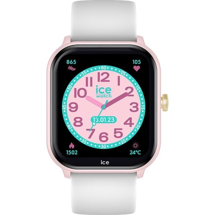 Ice Watch Ice Smart Junior 2.0 - Kindersmartwatch - Siliconen - Roze/Wit - Ø 38 mm