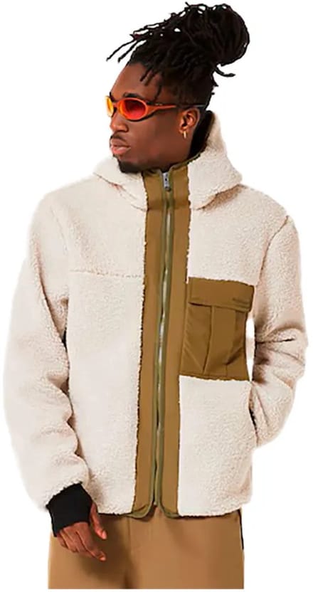 Oakley Apparel Snowdrift Sherpa Fleece Met Volledige Rits Beige L Man