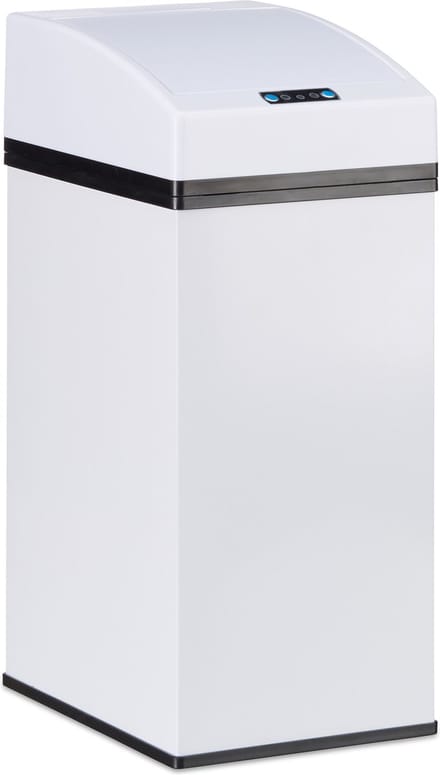 Prullenbak 7 liter automatische sensor deksel - wit - HBD 35 x 15 x 20 cm