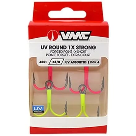Drievoudige haak VMC UV Round 1X 4551 (x4)
