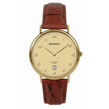 Prisma horloge P.1005 Heren Signature Titanium Gold Brown