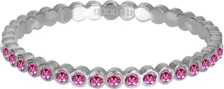 Small Circle Stone Fuchsia - iXXXi - Vulring 2 mm - Zilver