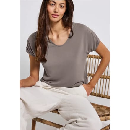 Silk-Look Shirt met rimpels
