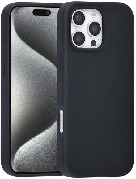 TUNIQ telefoonhoesje voor Apple iPhone 16 Pro Max - Siliconen backcover - Zwart