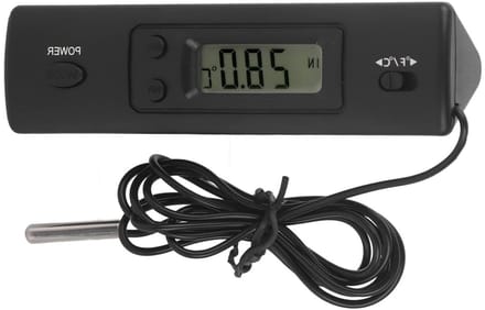 Digitale Binnen-Buiten Thermometer met LCD Display en Dubbele Sensor voor Koelkast, Airco, Vriezer en Aquarium