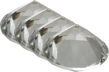 Ostaria Diamanten - 4x - D8 cm - transparant glas - namaak edelstenen
