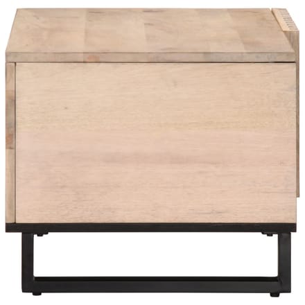 vidaXL - Salontafel - 80x51x40 - cm - massief - mangohout - wit