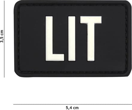 101 Inc Embleem 3D Pvc Lit Zwart  11136