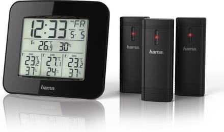 Hama 00186311 Draadloos weerstation Aantal sensoren max.: 3