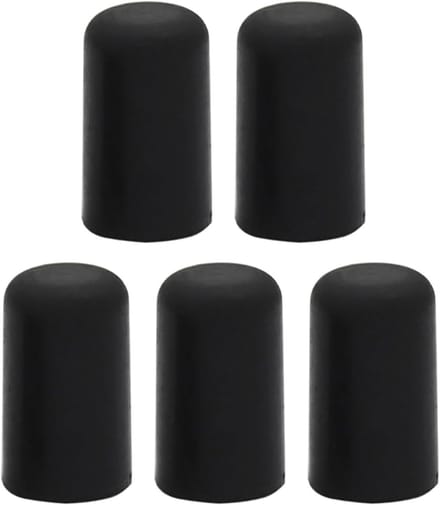 Cellobeschermers - Eindpin Tip - Bescherming Instrument - Hoogwaardig Rubber - 5 stuks - Zwart