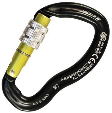 Kong Italy Ergo Threaded Karabijnhaak Zwart