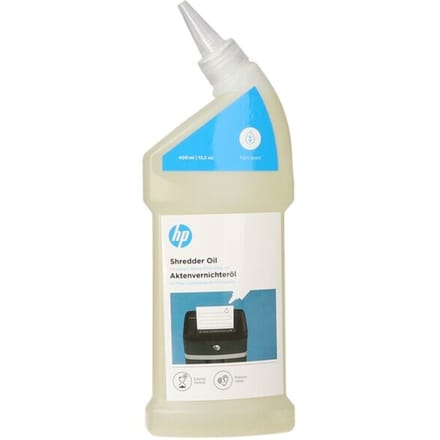 HP Papierversnipperaar olie - 400 ml - Afsluitbare doseerfles - Plantaardig smeermiddel voor shredder
