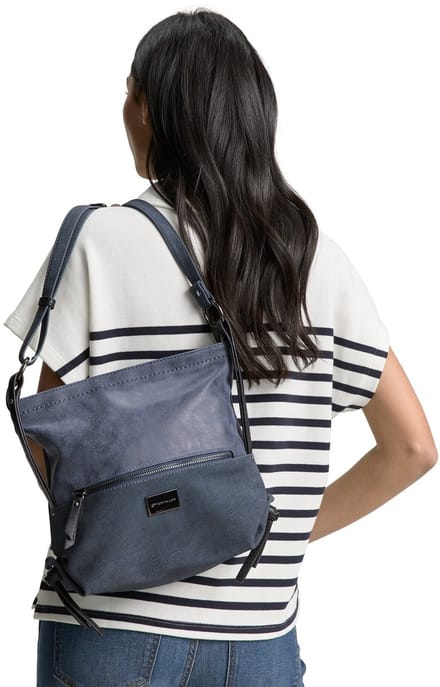 Tom Tailor - TTELIN M schoudertas met materiaalmix - Maat ONESIZE - blue