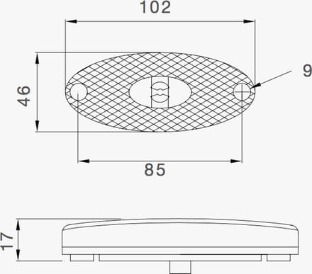 Aspock Flatpoint 2 LED Oranje 24V