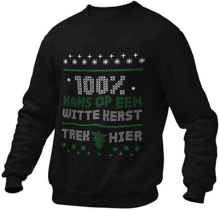 AGRIFANS® Kans op een Witte Kerst - Heren Hoodie - S