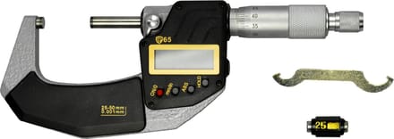 Digitale buitenschroefmaat IP65 meetbereik 25-50 mm resolutie 0,001 mm MW Tools DBM25-50