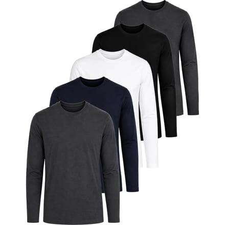 Kruze | T-shirts met lange mouwen voor heren – 5-pack