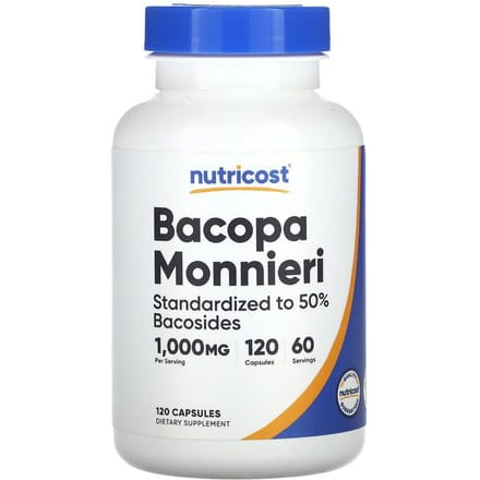 Bacopa Monnieri, 120 Gélules (500 mg par capsule)