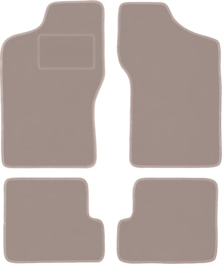 Beige velours matten voor: Fiat Cinquecento hatchback (1991-1998)
