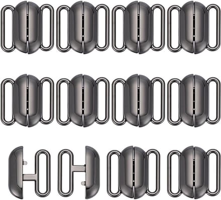 12 Stuks Bikini Sluiting 2x2cm Reserve Sluiting voor Lingerie en Badmode Reparatie