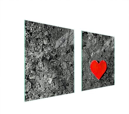 TMK ArtDeko Hart - Glazen Beschermplaat - 85x52 cm - Veelzijdig - Veilig