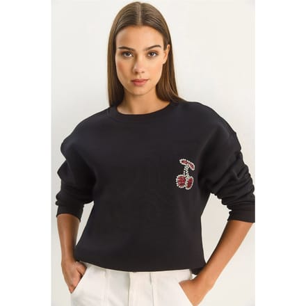 Geborduurd Crew Neck Sweatshirt