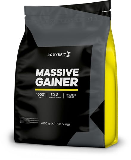 Body & Fit Massive Gainer - Vanille - Weight Gainer - 1087 kcal per shake - Mass Gainer - 4250 gram (17 shakes)